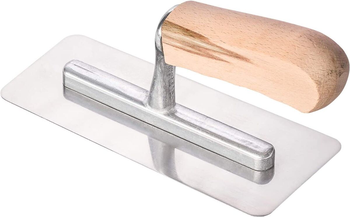 Produktfoto: Venezianische Edelstahl Glättekelle mit Holzgriff