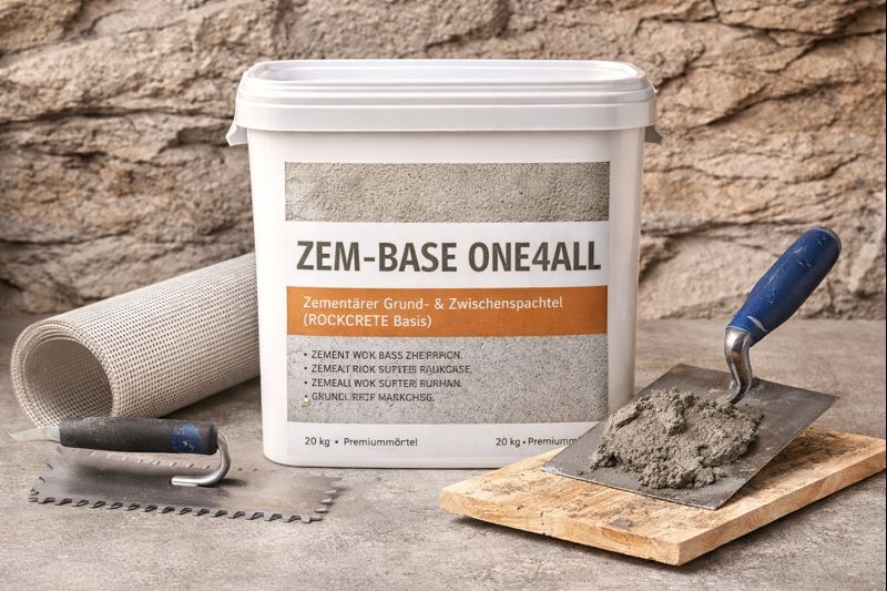 Produktfoto: ZEM-BASE ONE4ALL – Zement-Grundspachtel für ROCKCRETE Rock Wall & Untergrundausgleich
