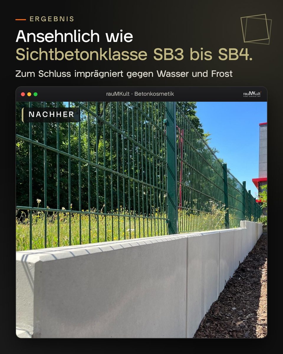 Dieselbe Seite fertig ausgebessert und imprägniert