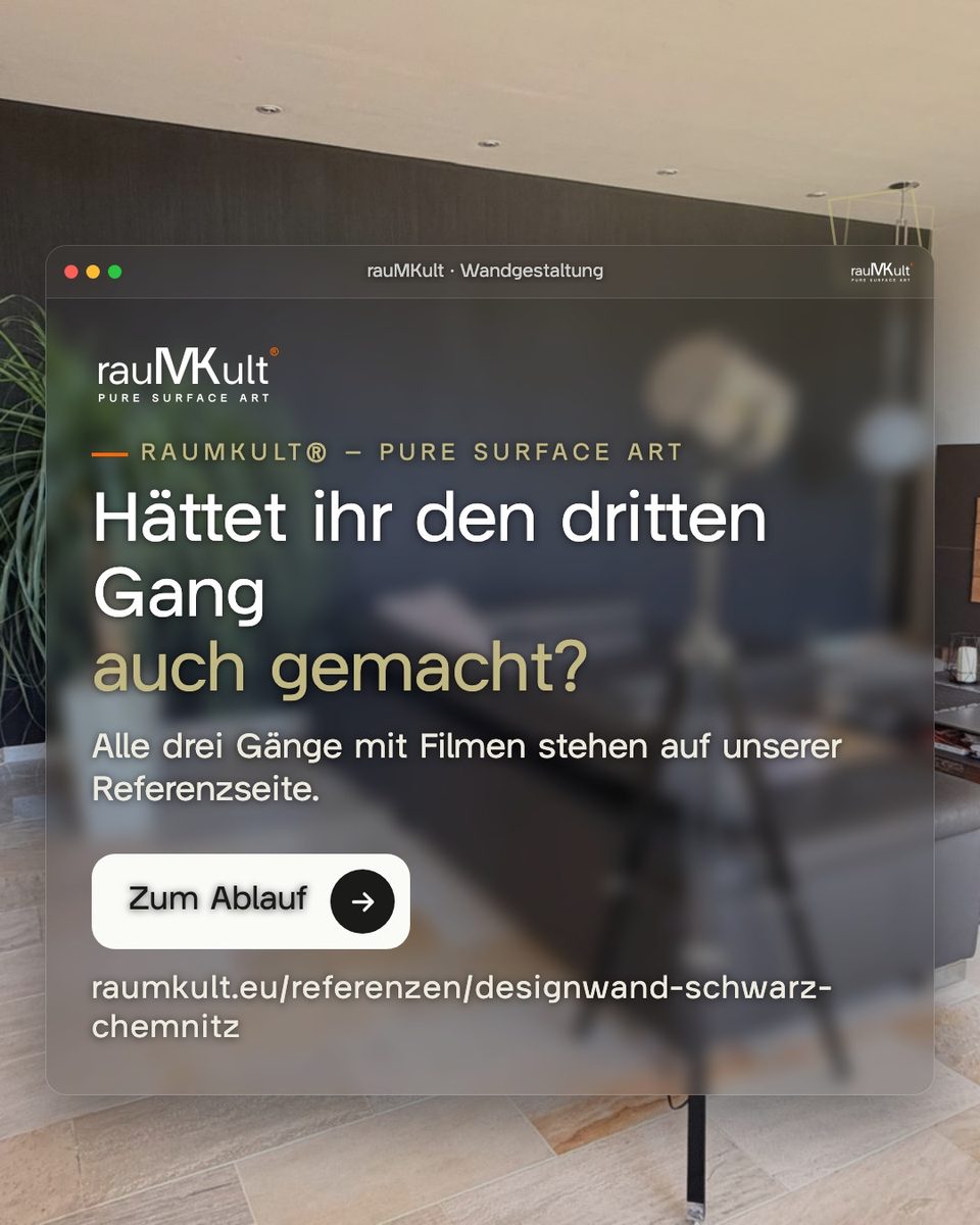 Schlusskarte von rauMKult: Hättet ihr den dritten Gang auch gemacht?