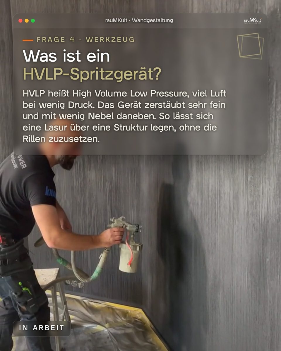 Spritzgang ganz nah mit dem HVLP-Spritzgerät, Frage „Was ist ein HVLP-Spritzgerät?“