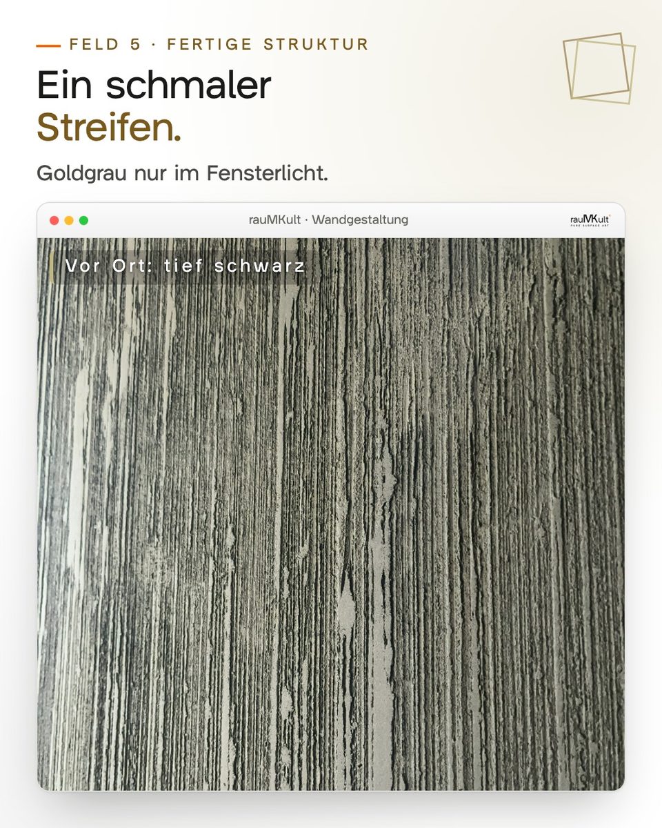Feld 5: ein schmaler Streifen der Struktur in der Nahaufnahme