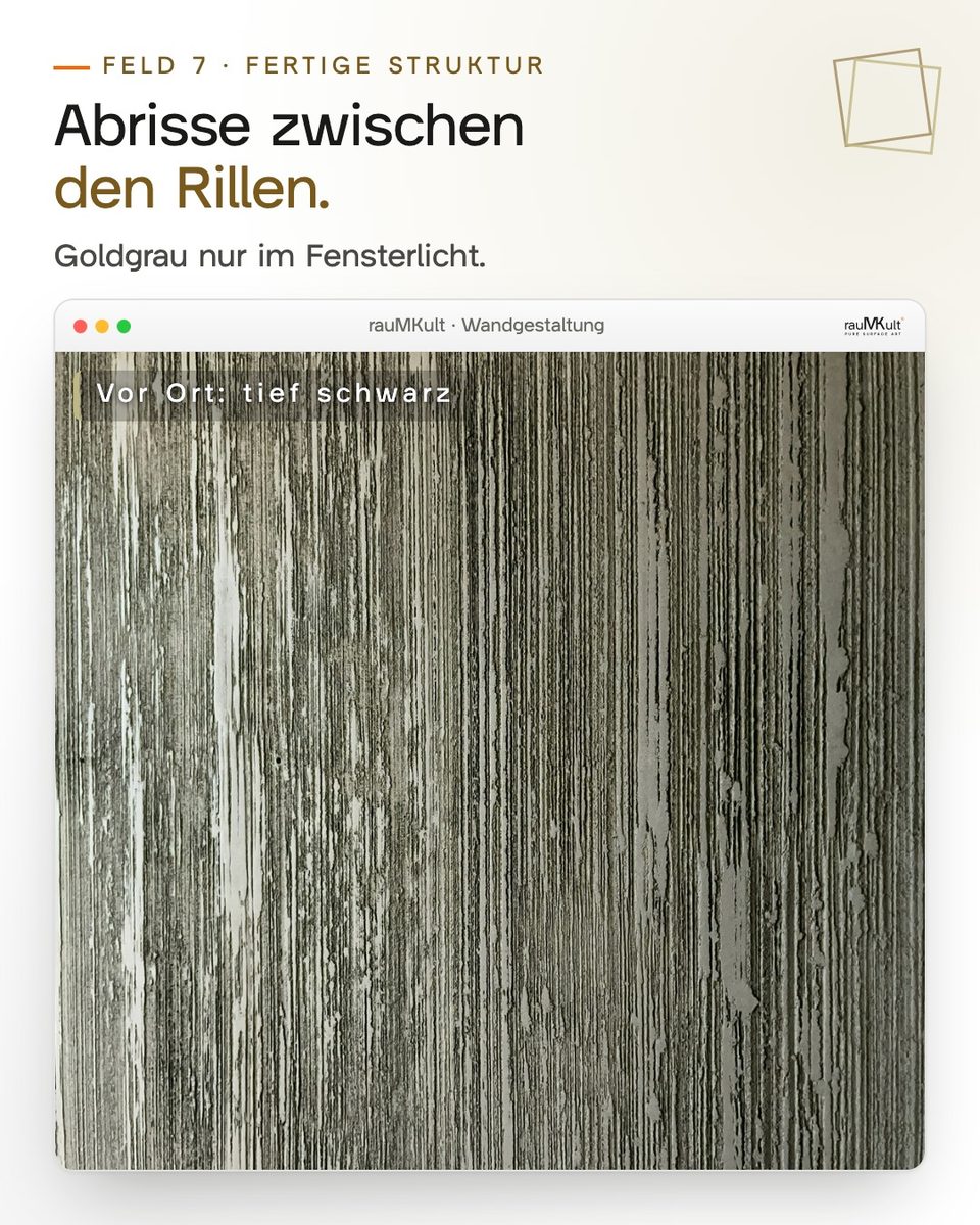 Feld 7: Abrisse zwischen den senkrechten Rillen
