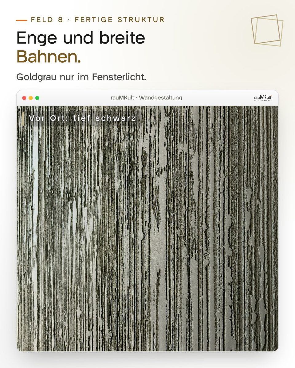 Feld 8: enge und breite Bahnen nebeneinander