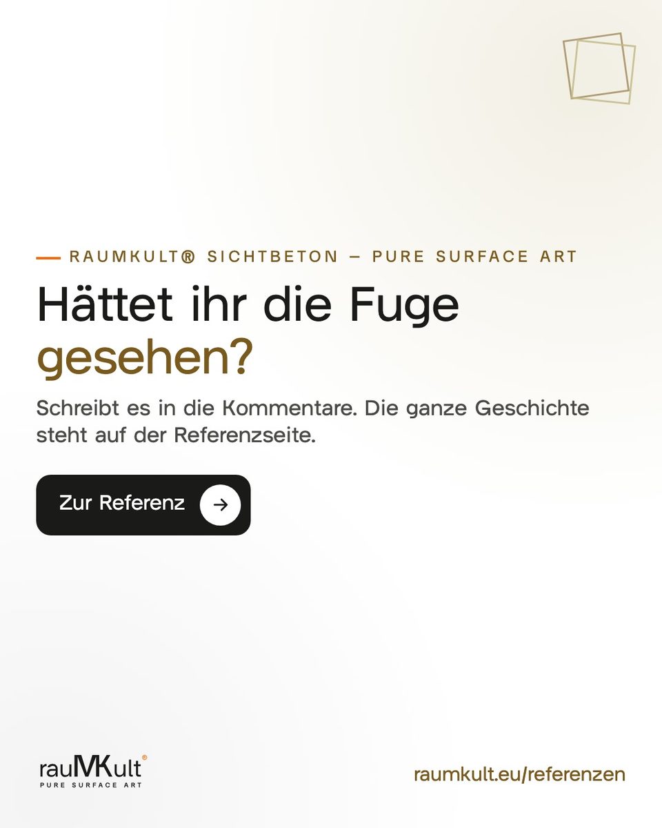 Frage „Hättet ihr die Fuge gesehen?“ mit Knopf zur Referenz