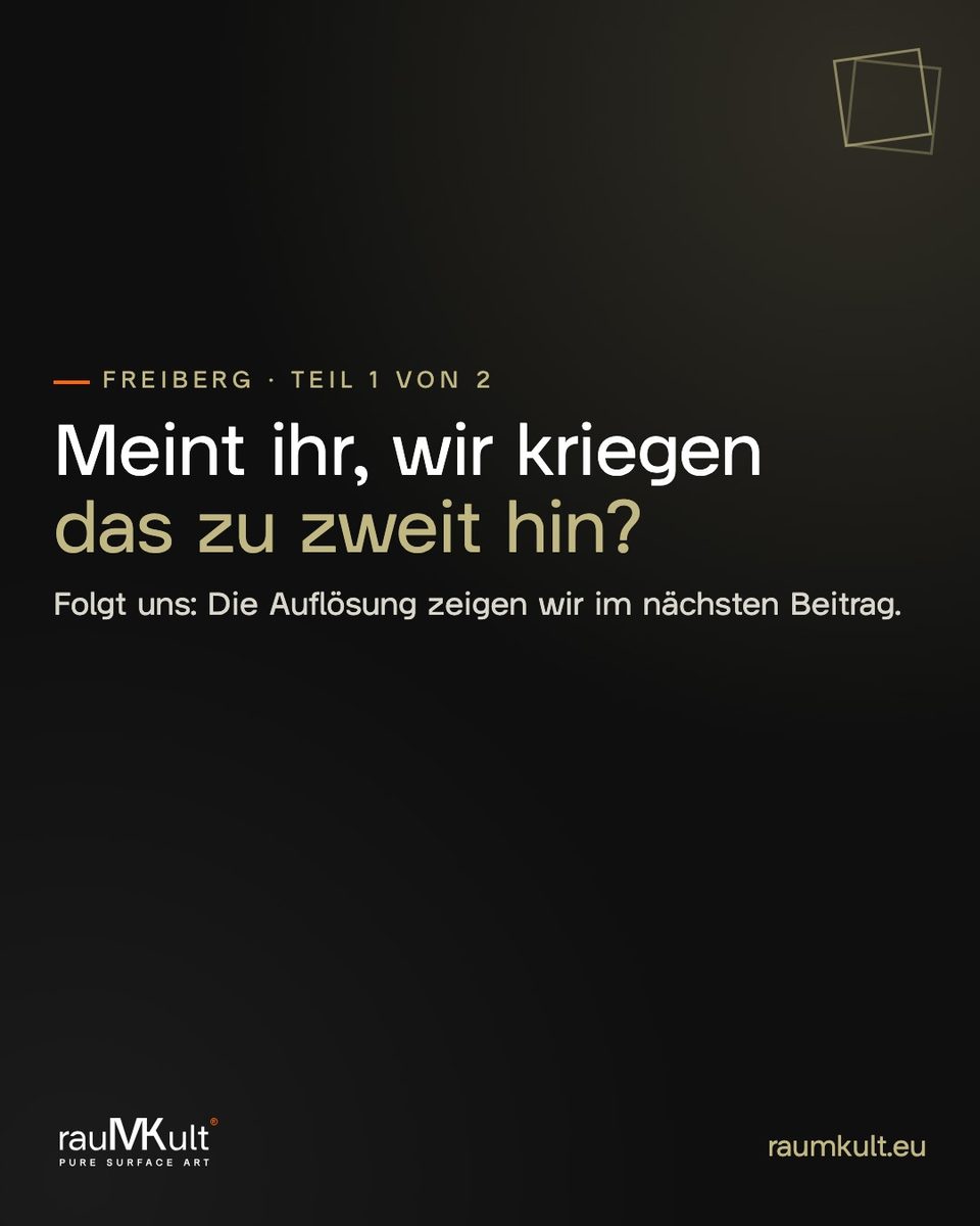 Textkarte von rauMKult: Meint ihr, wir kriegen das zu zweit hin?