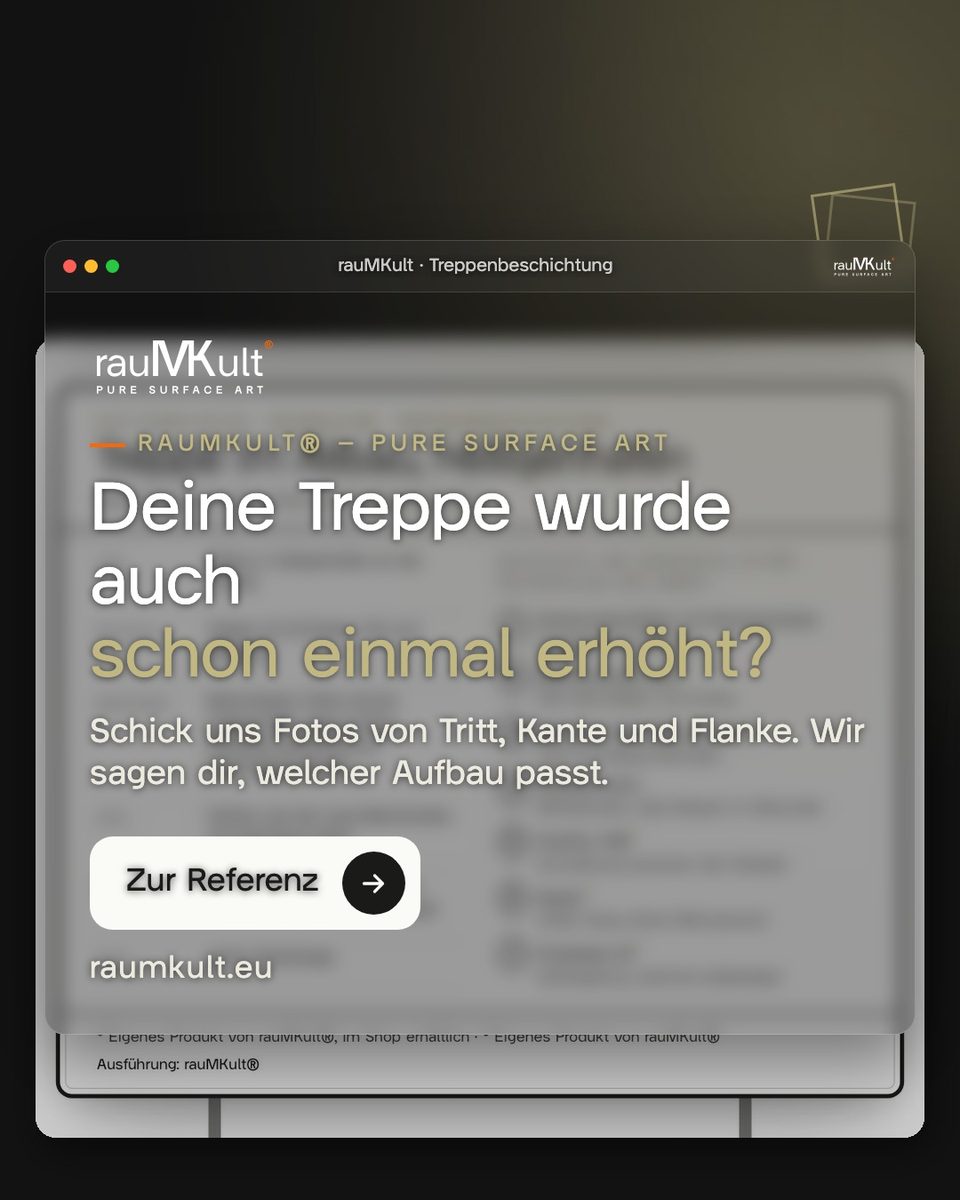Schlussfolie mit der Frage, ob deine Treppe auch schon einmal erhöht wurde