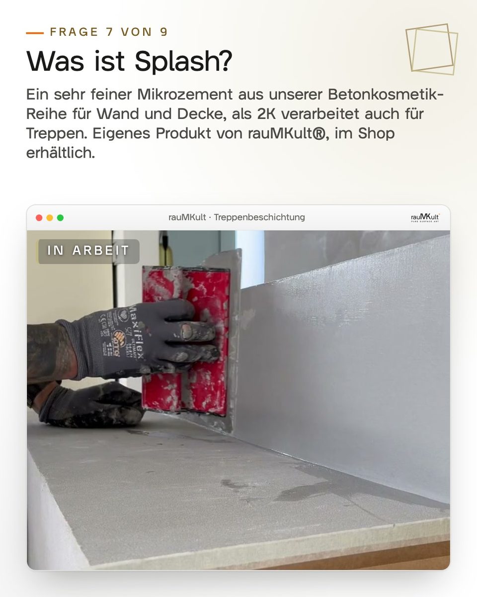Standbild aus dem Film: Splash wird auf einen Tritt gegossen, zur Frage, was Splash ist