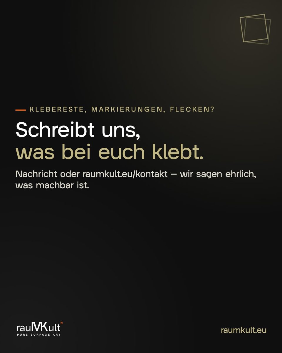 Textkarte: Schreibt uns, was bei euch klebt